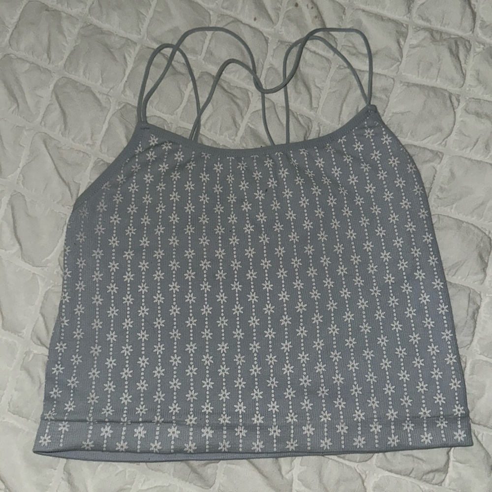 cropped floral tank